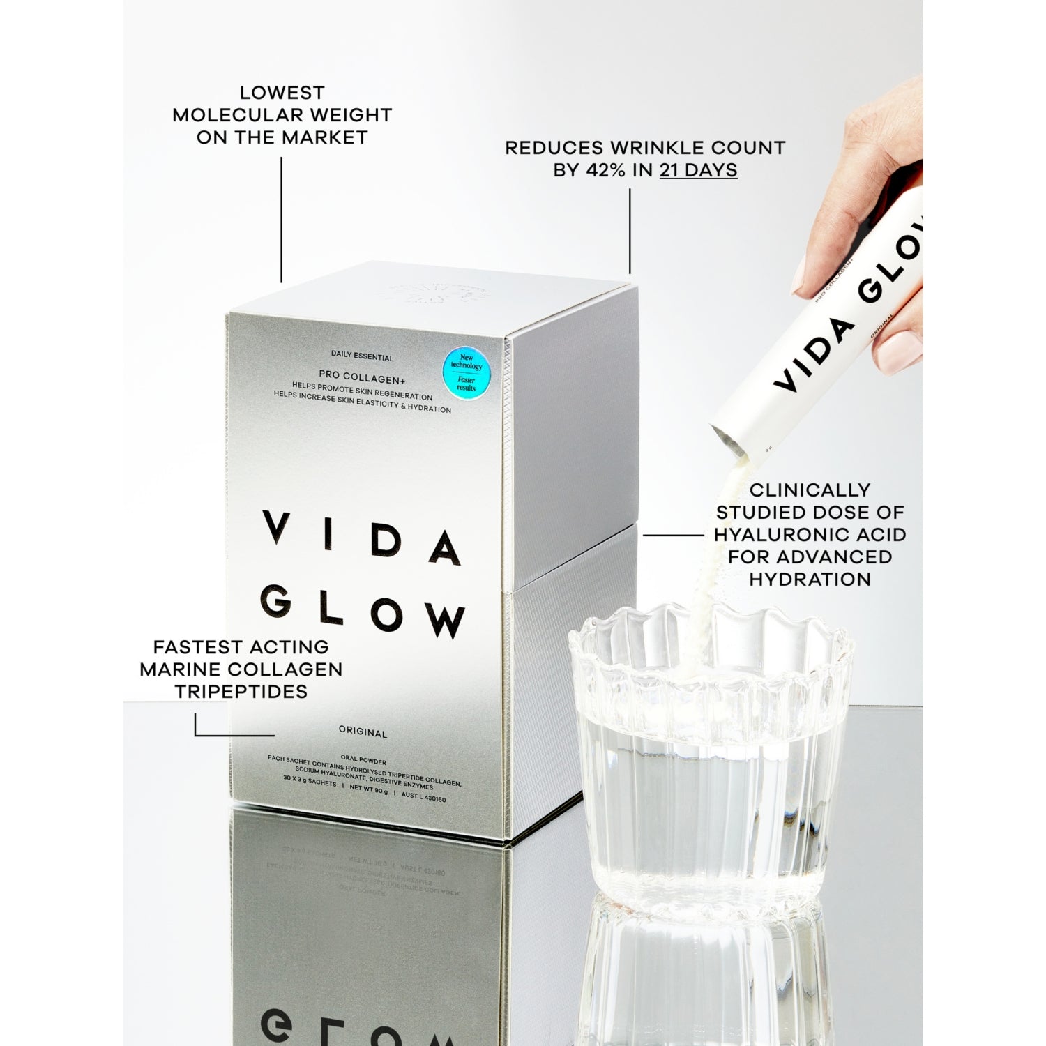 Vida Glow Pro Collagen+ 30 capsules, UK version
