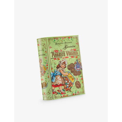 selfridges Virginia Soft Almond Amaretti Book Biscuit Tin 200g- Buy online at McGrocer