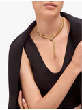 Bvlgari Serpenti Tubogas 18ct yellow gold diamond necklace, UK version