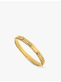 Bvlgari Tubogas 18ct yellow gold diamond bracelet 0.29ct - British product