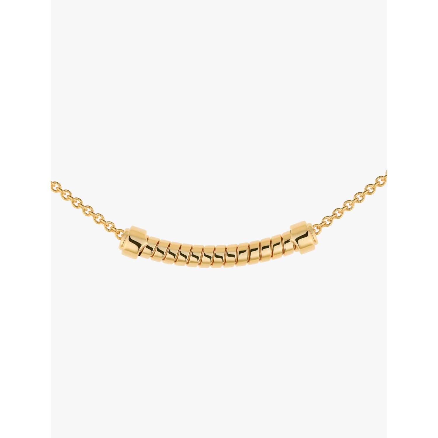Bvlgari Tubogas 18ct yellow-gold pendant necklace adjustable chain, imported from the UK