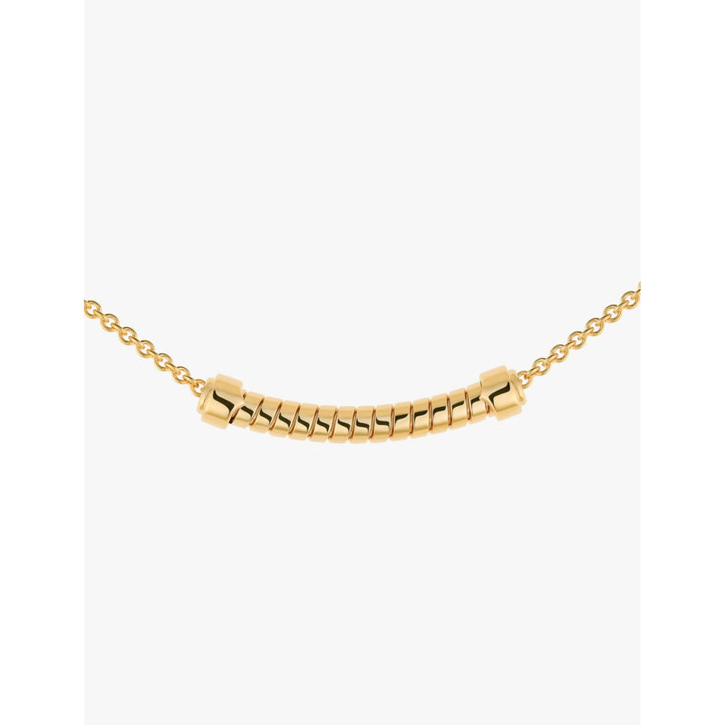 Bvlgari Tubogas 18ct yellow-gold pendant necklace adjustable chain, imported from the UK