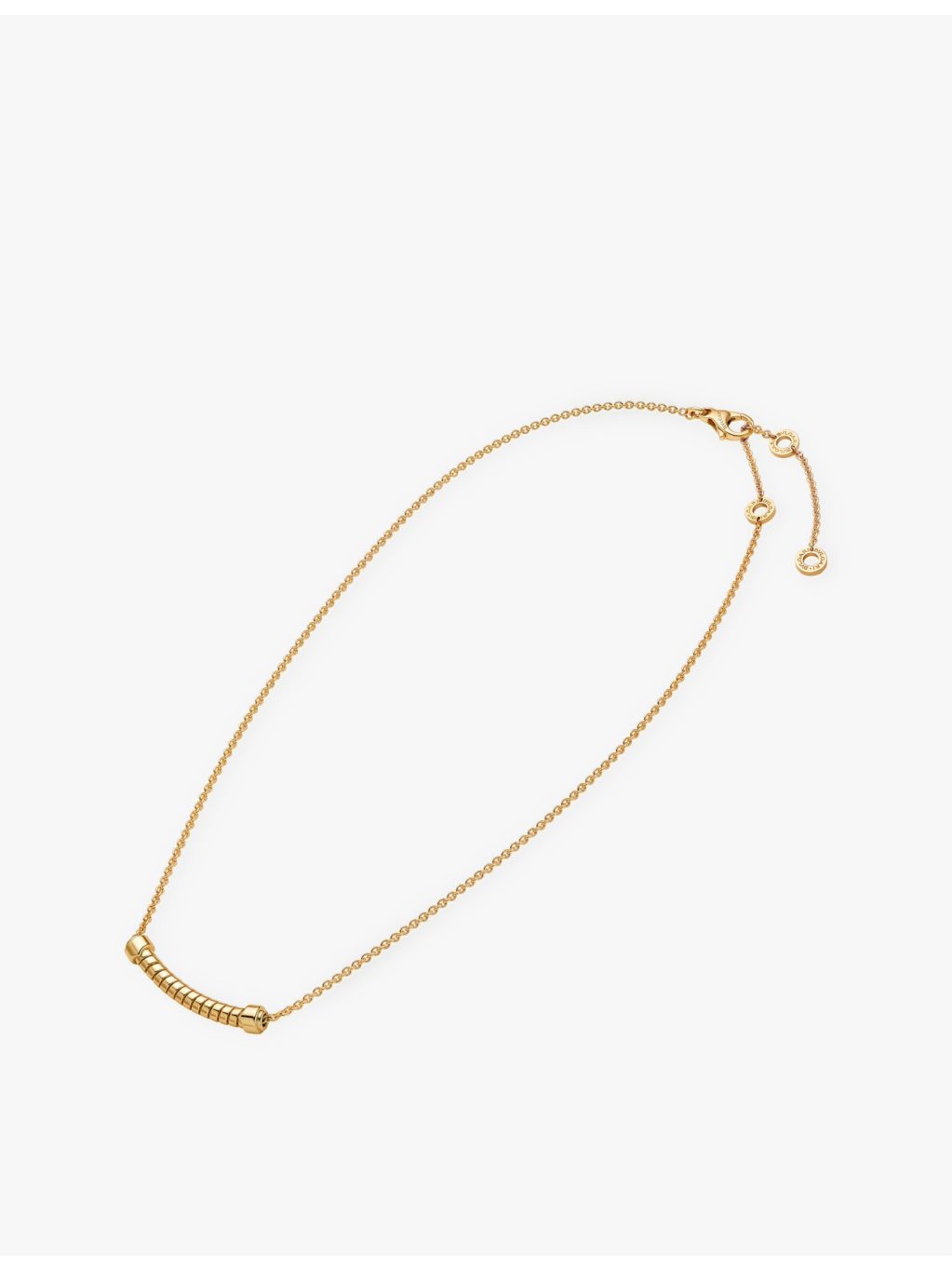 Bvlgari Tubogas 18ct yellow-gold pendant necklace adjustable chain, imported from the UK