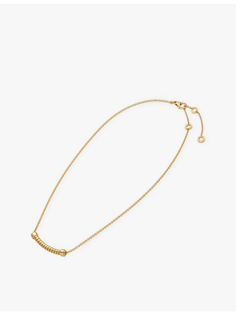 Bvlgari Tubogas 18ct yellow-gold pendant necklace adjustable chain, imported from the UK