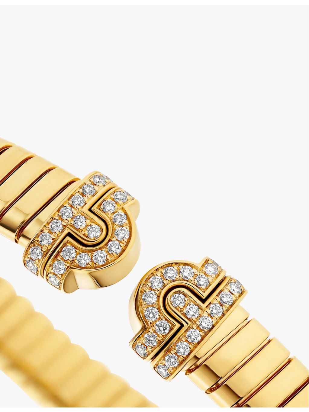 Bvlgari Tubogas diamond bracelet 18ct yellow gold 0.35ct - British product