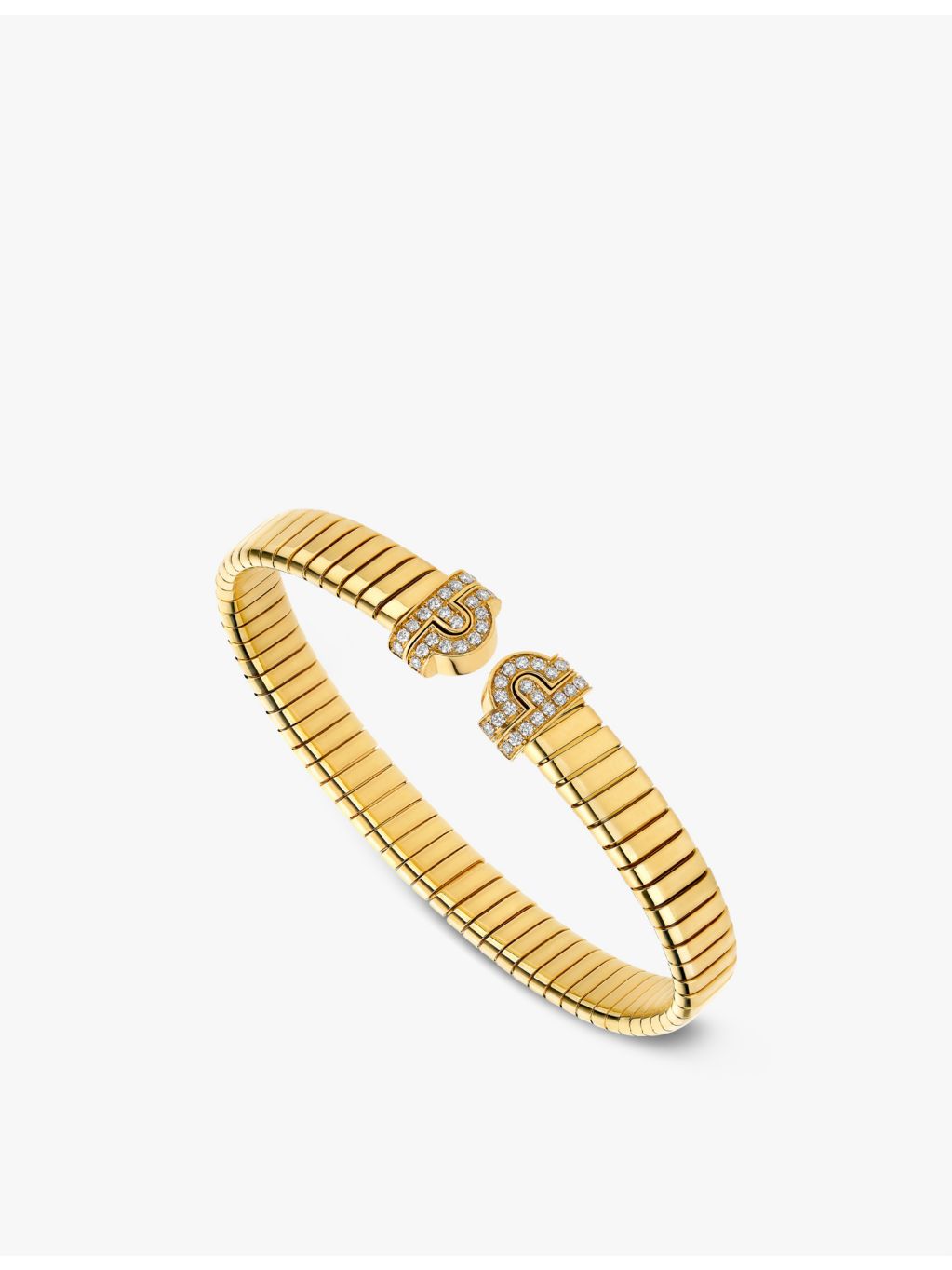 Bvlgari Tubogas diamond bracelet 18ct yellow gold 0.35ct - British product