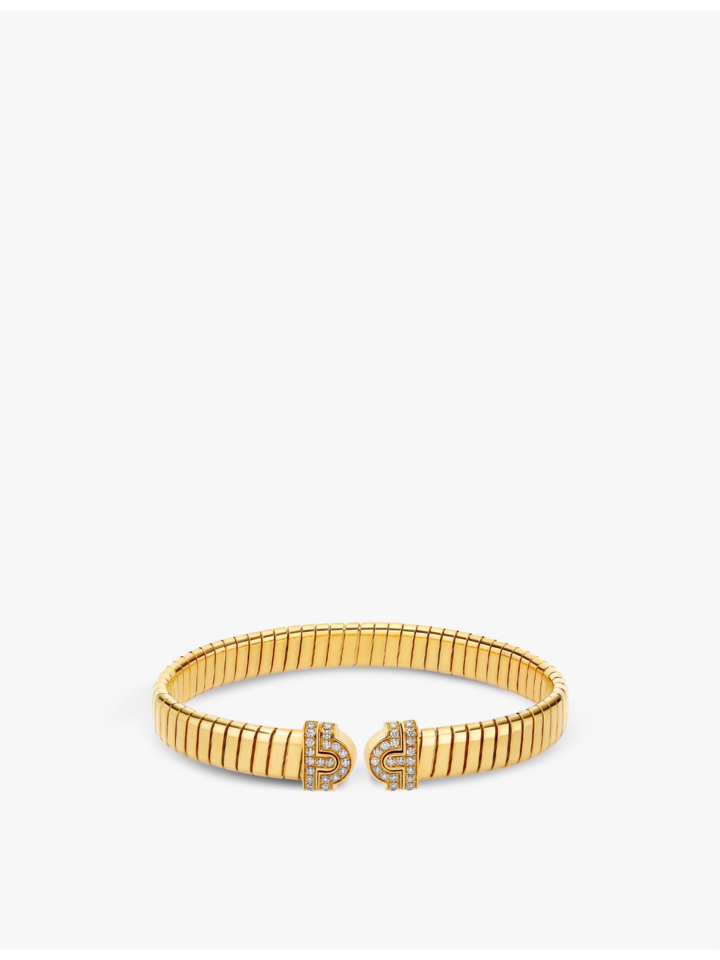 Bvlgari Tubogas diamond bracelet 18ct yellow gold 0.35ct - British product