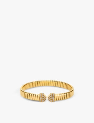 Bvlgari Tubogas 18ct Yellow Gold 0.35ct Brilliant-cut Diamond Bracelet