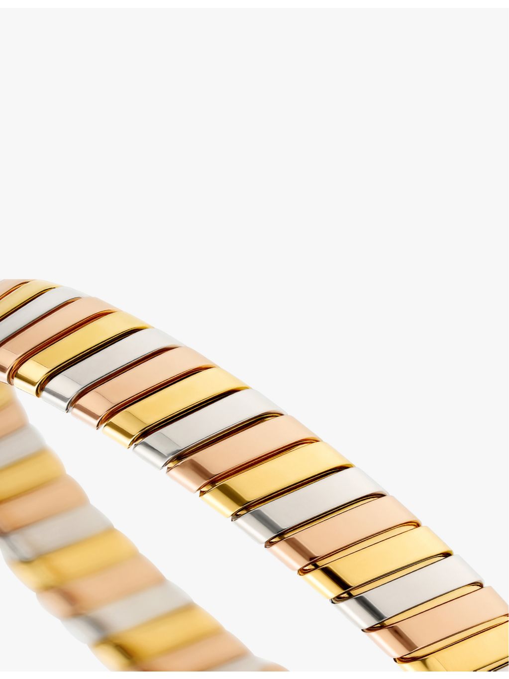 Bvlgari Tubogas bracelet 18ct yellow white rose gold (British brand)