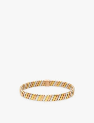 Bvlgari Tubogas 18ct Yellow-Gold, White-Gold and Rose-Gold Bracelet