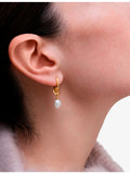 Astley Clarke pearl drop huggies 18ct gold plated, UK version