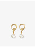 Astley Clarke pearl drop huggies 18ct gold plated, UK version