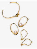 Astley Clarke Floe gold plated hoop earrings 3.1cm - British product