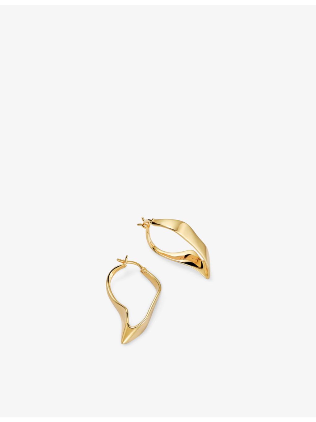 Astley Clarke Floe gold plated hoop earrings 3.1cm - British product