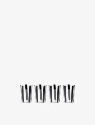 Conran Shop Nova Stripe crystal glasses 500ml set of four (British brand)