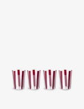 Conran Shop Nova Stripe crystal glasses 500ml set of four (British brand)