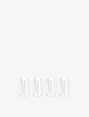 The Conran Shop Nova Stripe Set of Four Crystal Glasses 500ml