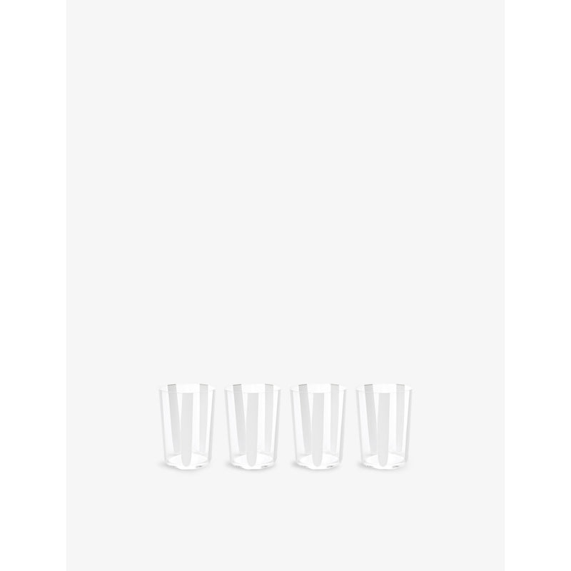 The Conran Shop Nova Stripe Set Of Four Crystal-Glasses 500ml