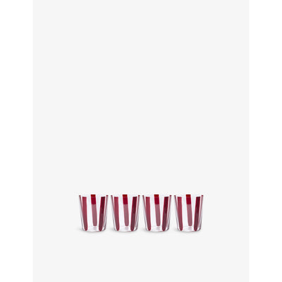 selfridges The Conran Shop Nova Stripe Crystal Glasses Set of Four 360ml- Buy online at McGrocer