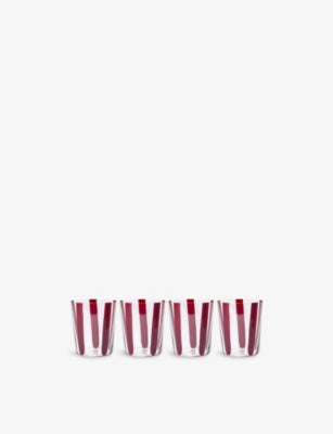 The Conran Shop Nova Stripe Crystal Glasses Set of Four 360ml