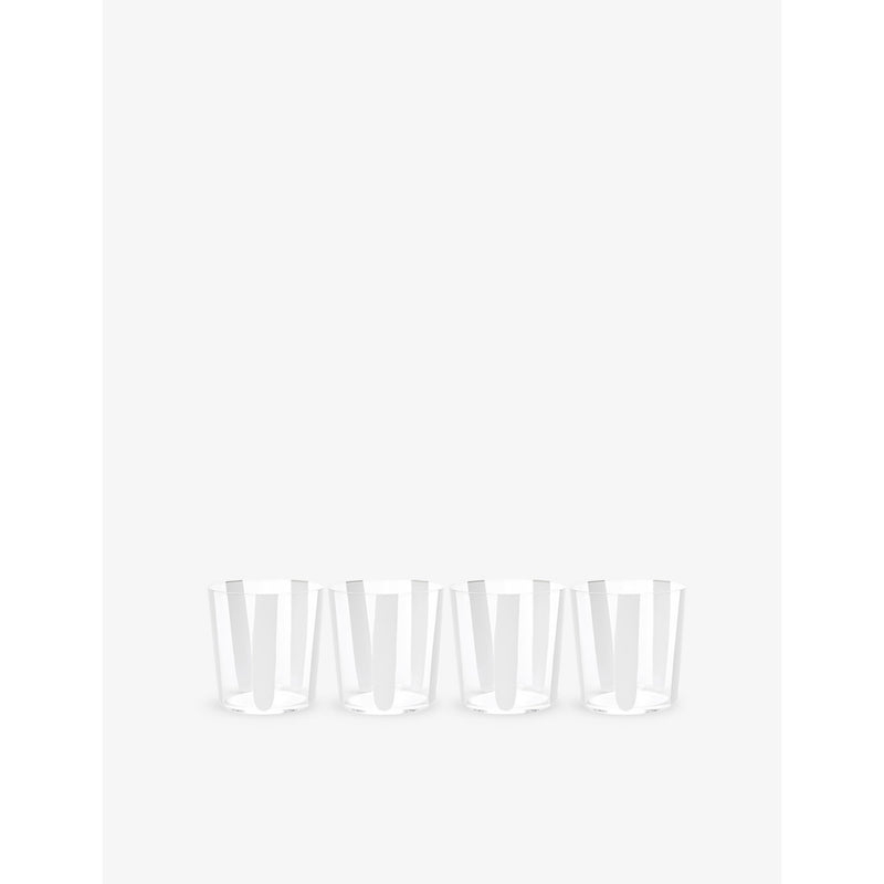The Conran Shop Nova Stripe Set Of Four Crystal-Glasses 360ml