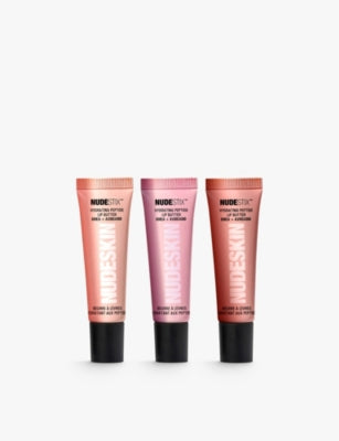 Nudestix Nudeglow hydrating peptide lip butter kit 3x10ml, imported from the UK