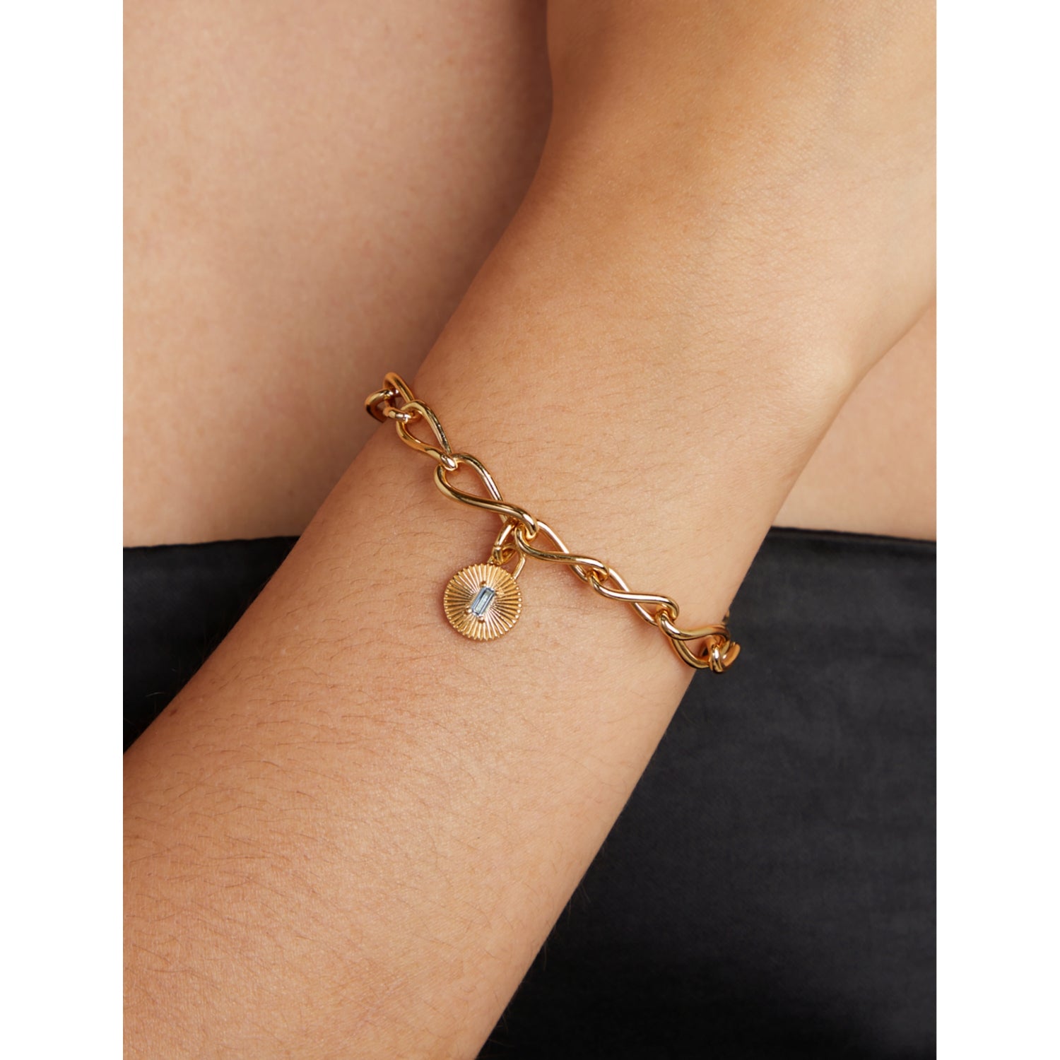 Astrid & Miyu topaz charm 10mm, imported from the UK