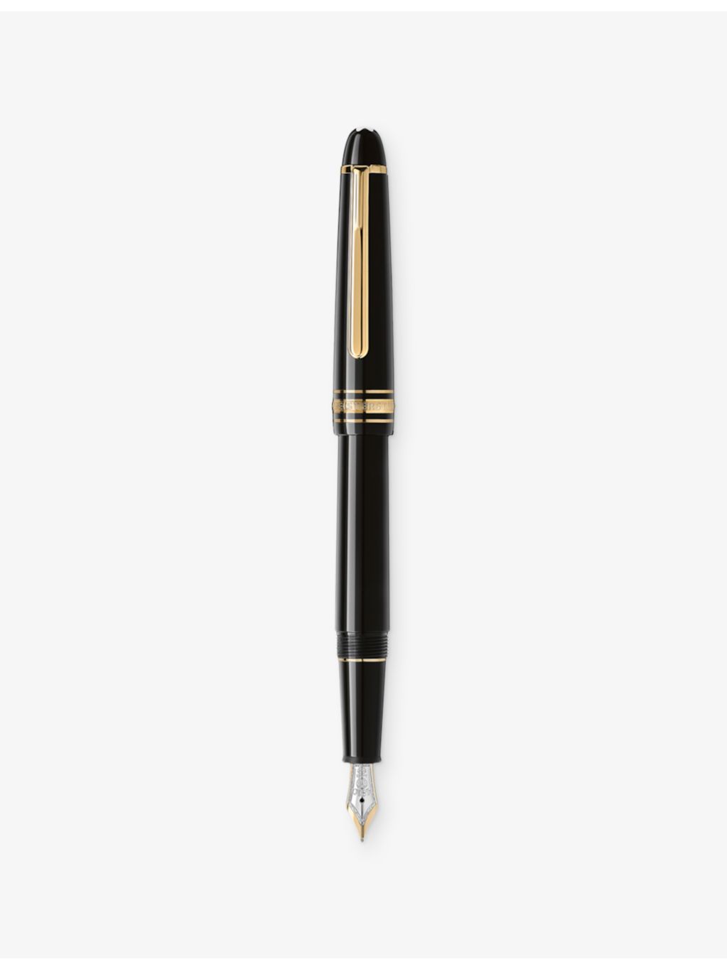 Montblanc Meisterstuck fountain pen, black resin, 14ct gold (British brand)