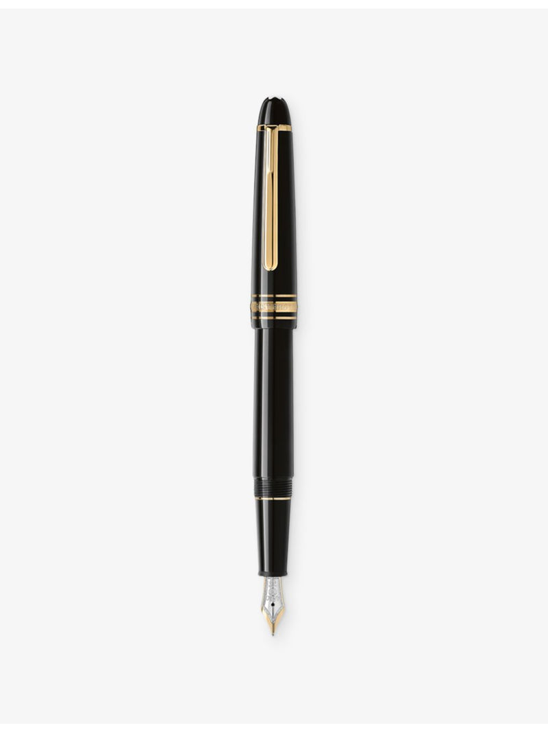 Montblanc Meisterstuck fountain pen, black resin, 14ct gold (British brand)
