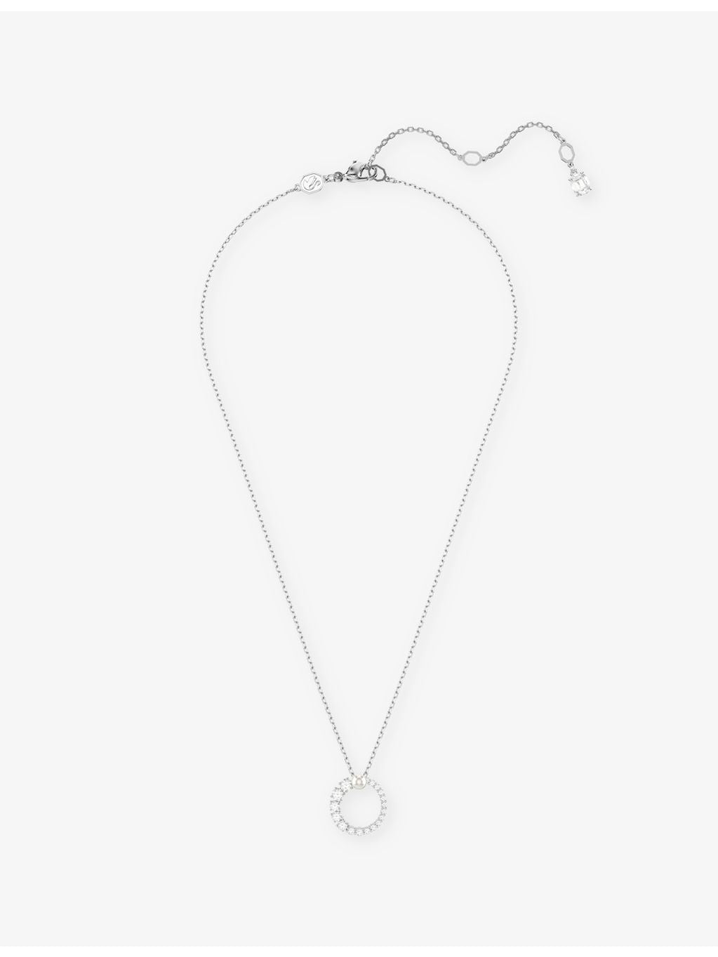 Swarovski Matrix rhodium-plated crystal pendant necklace, imported from the UK