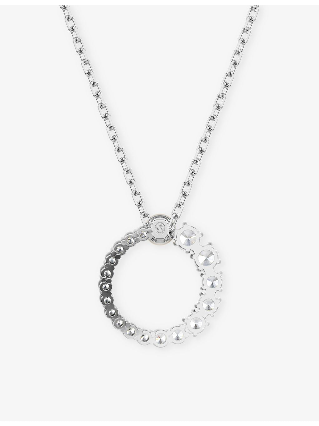 Swarovski Matrix rhodium-plated crystal pendant necklace, imported from the UK