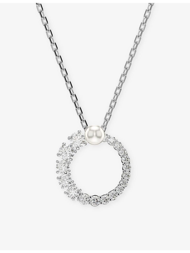 Swarovski Matrix rhodium-plated crystal pendant necklace, imported from the UK