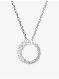 Swarovski Matrix rhodium-plated crystal pendant necklace, imported from the UK