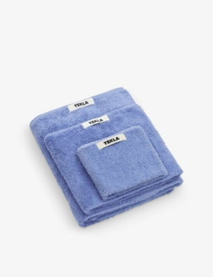 Tekla striped cotton washcloth 30cm x 30cm - British product