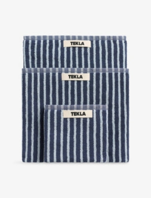 Tekla Striped Cotton Bath Towel 70cm x 140cm