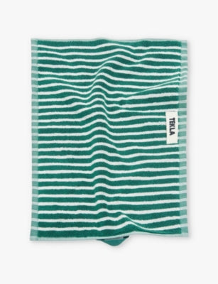 Tekla striped cotton bath towel 70cm x 140cm - British product