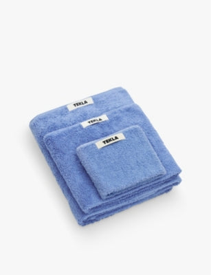 Tekla bordered cotton hand towel 50cm x 80cm - British product