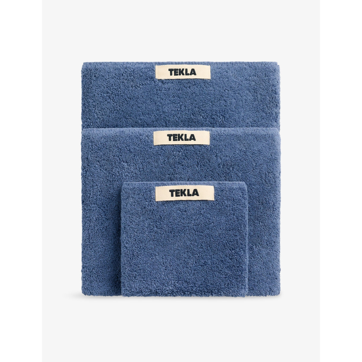 Bordered Cotton Hand Towel 50cm x 80cm - CLEAR BLUE