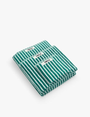 Tekla bordered cotton hand towel 50cm x 80cm - British product