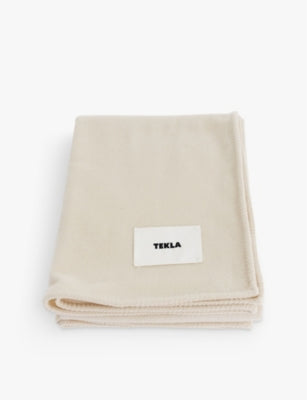 Tekla Striped Brushed-Texture Lambs Wool Blanket 130 x 180 cm