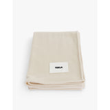 Striped brushed-texture lambs wool blanket - Magpie Stripes