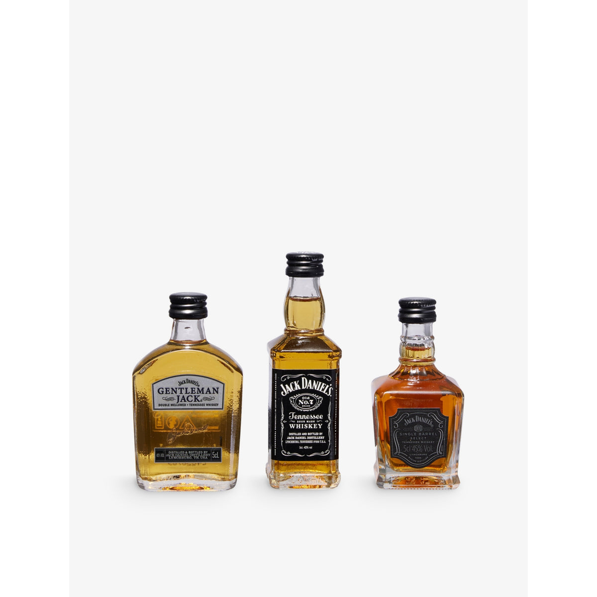 Jack Daniel's Family Miniatures whiskey gift set 3 x 50ml (British brand)