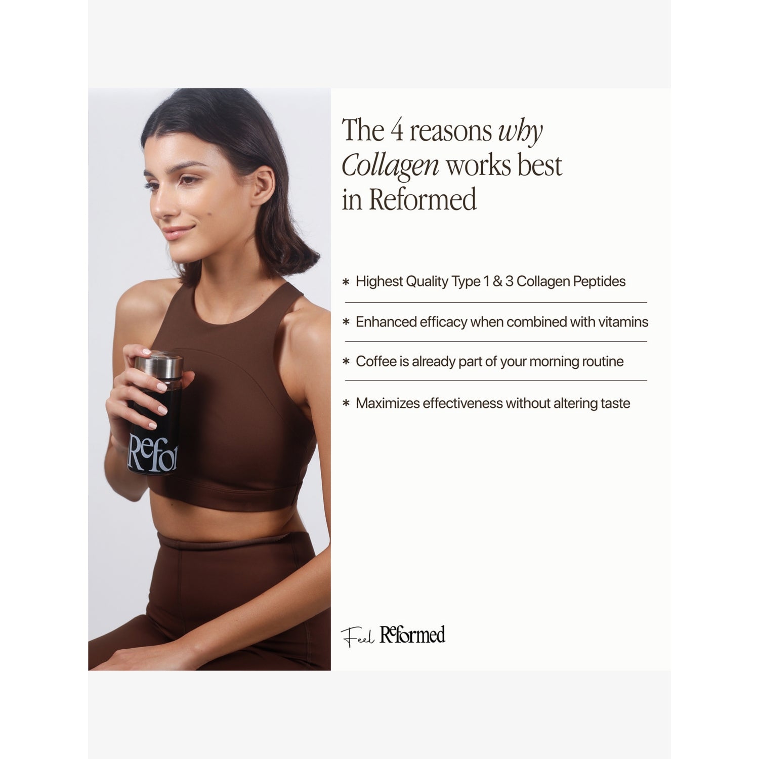 Reformed collagen black coffee with organic mushrooms 484g, imported from the UK