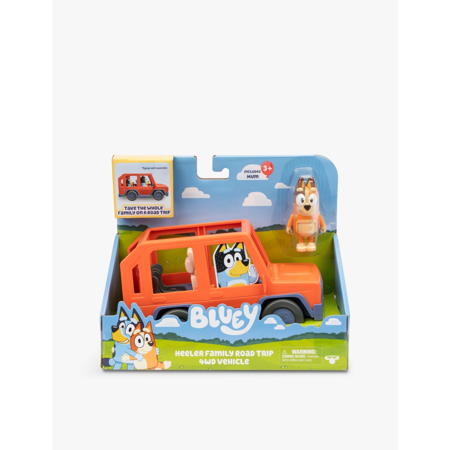 Bluey Heeler Family Road Trip 4WD vehicle 20.7cm - British product