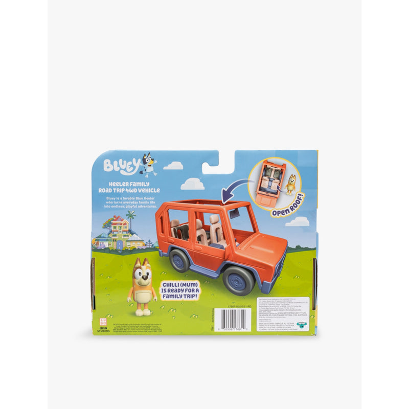 Bluey Heeler Family Road Trip 4WD vehicle 20.7cm - British product