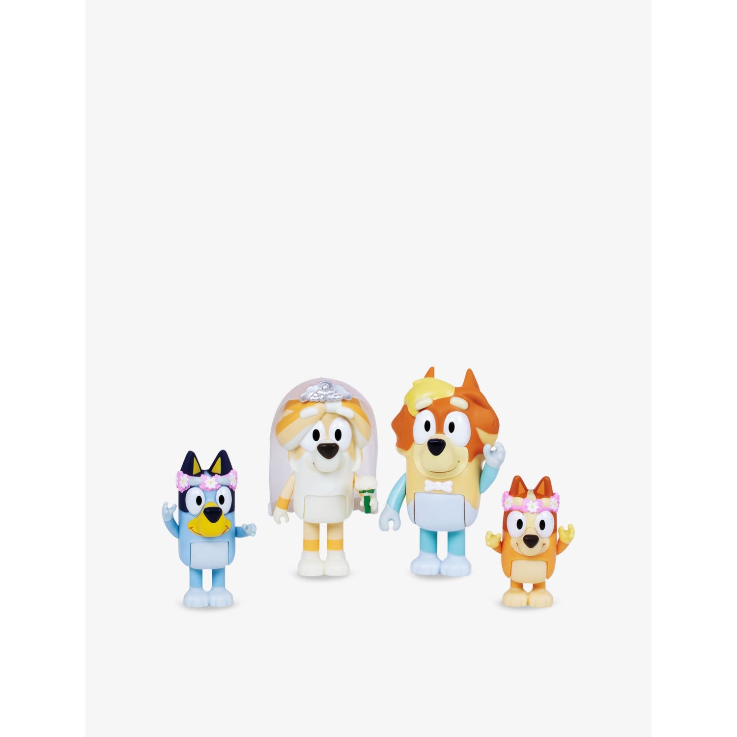 Bluey Wedding Time plastic toy figures set 7.5cm, imported from the UK