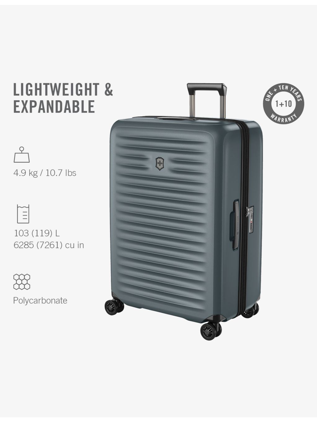 Victorinox Airox Advanced polycarbonate suitcase 75cm - British product