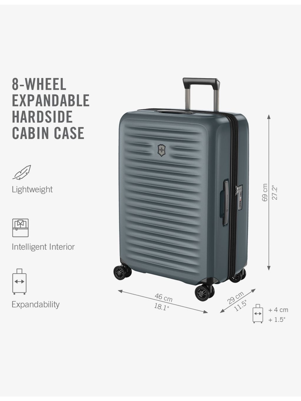 Airox Advanced medium hardside suitcase 69cm, UK version