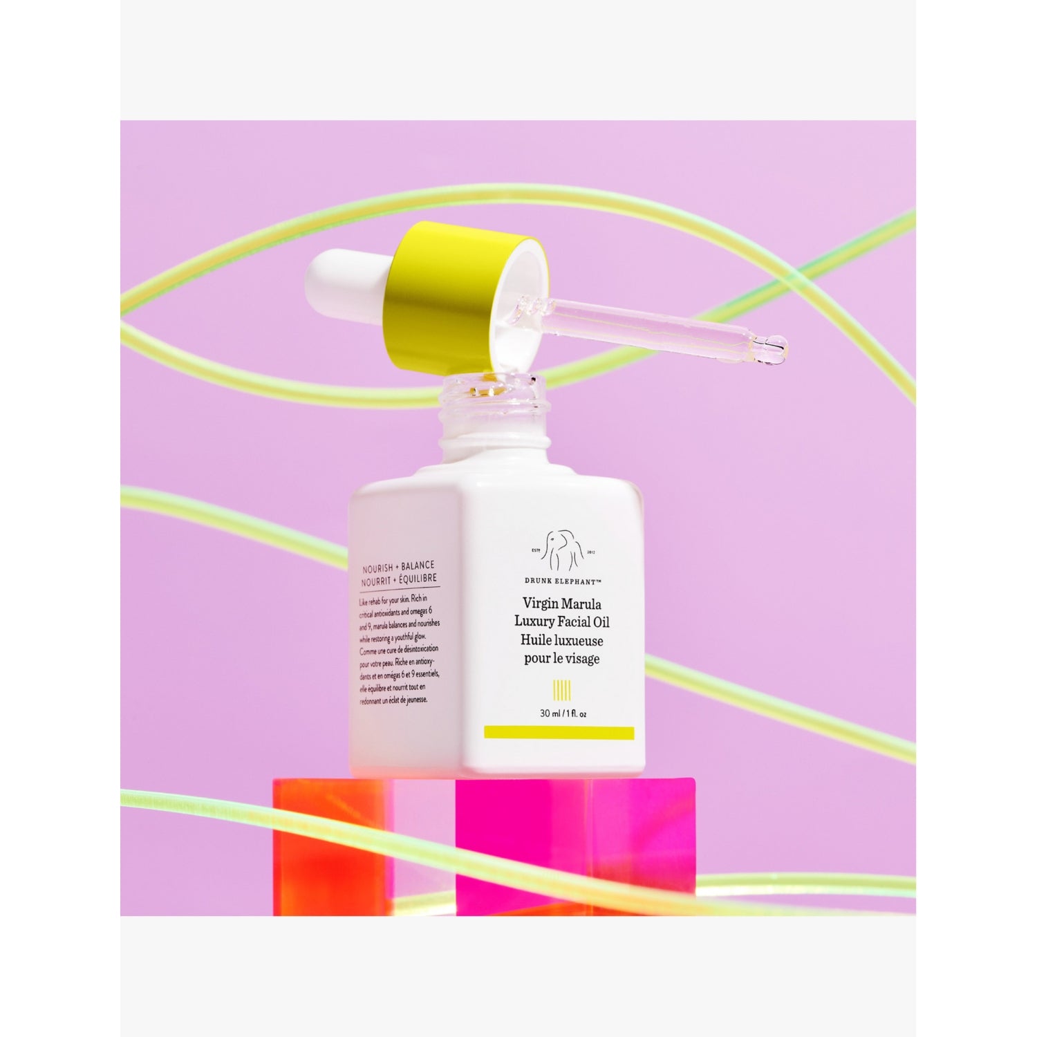 Drunk Elephant virgin marula facial oil 15ml, imported from the UK