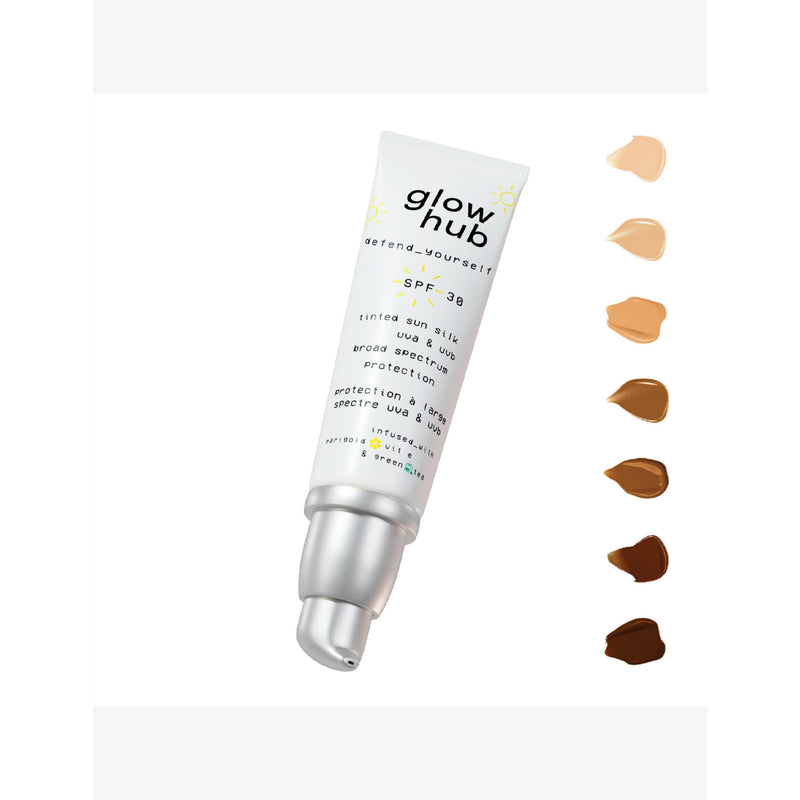 Glow Hub tinted facial sunscreen SPF 30 50ml (British brand)